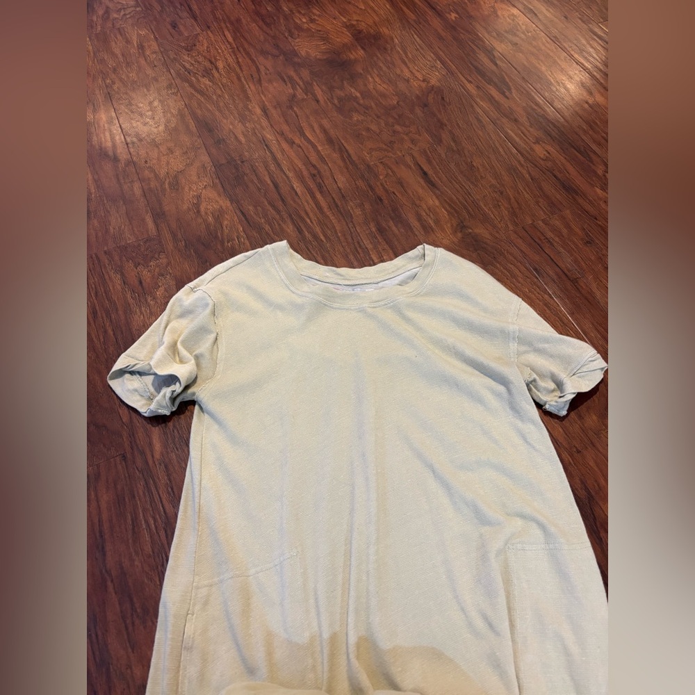 Free People Beach Havana Tee Dress Flowy Slouchy Maxi Ruffle Size Medium - Picture 3 of 5